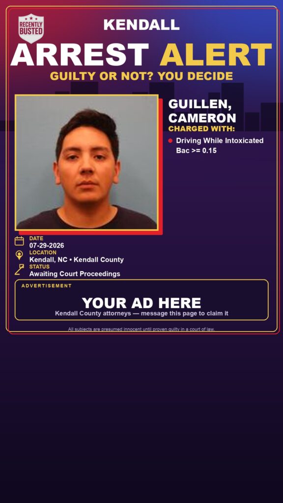 Arrest report - Guillen, Cameron