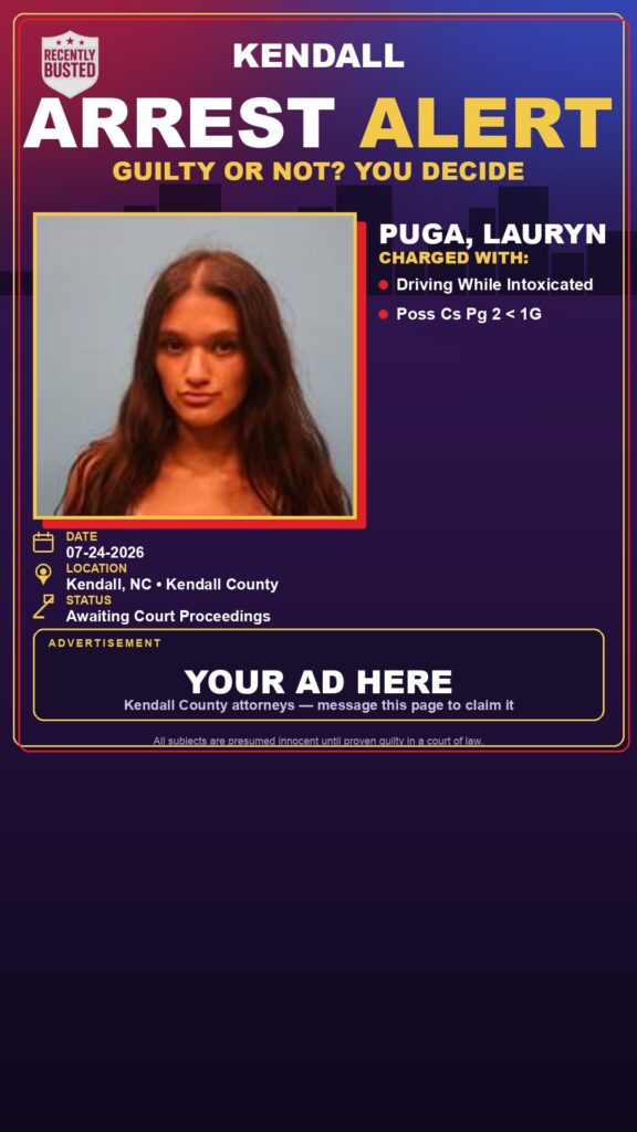 Arrest report - Puga, Lauryn