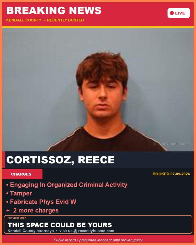 Booking photo of Cortissoz, Reece