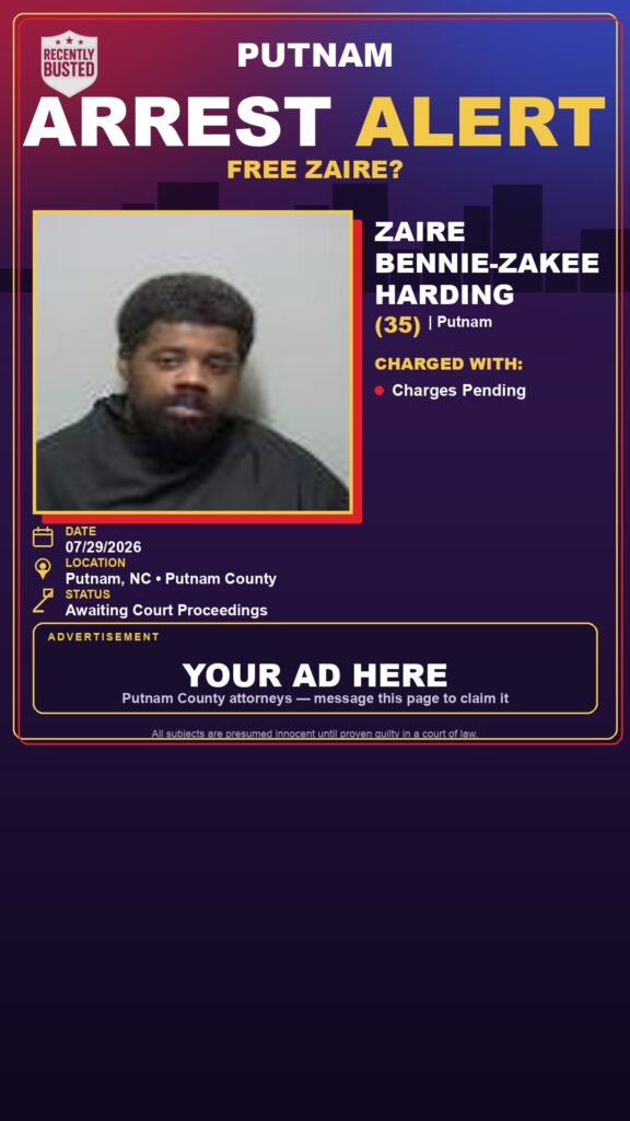 Arrest report - Zaire Bennie-Zakee Harding