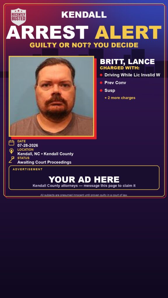 Arrest report - Britt, Lance