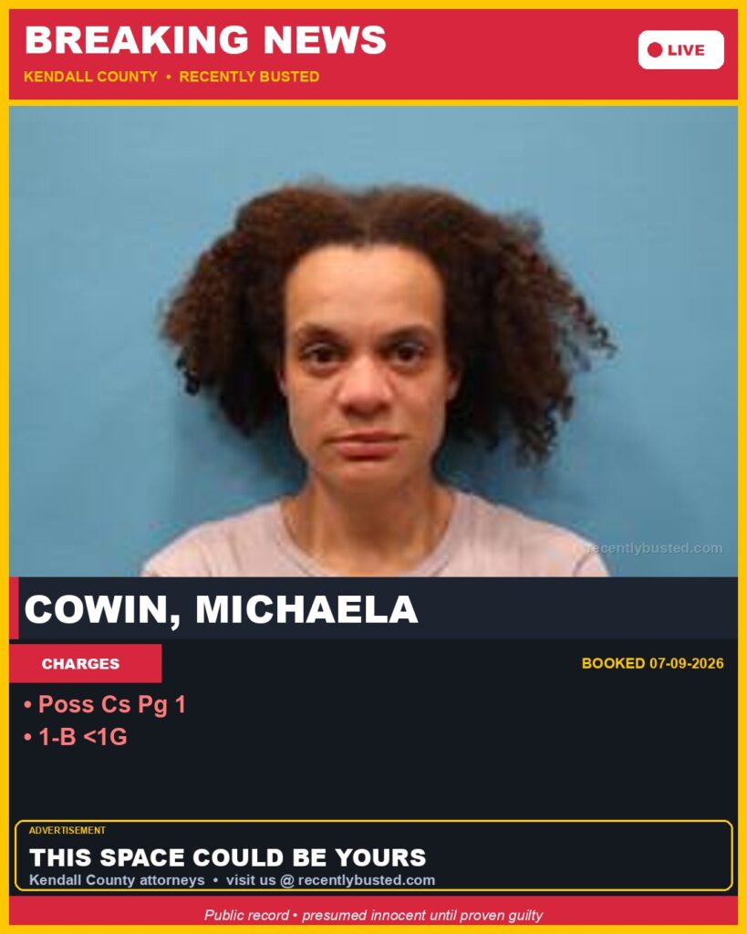Booking photo of Cowin, Michaela