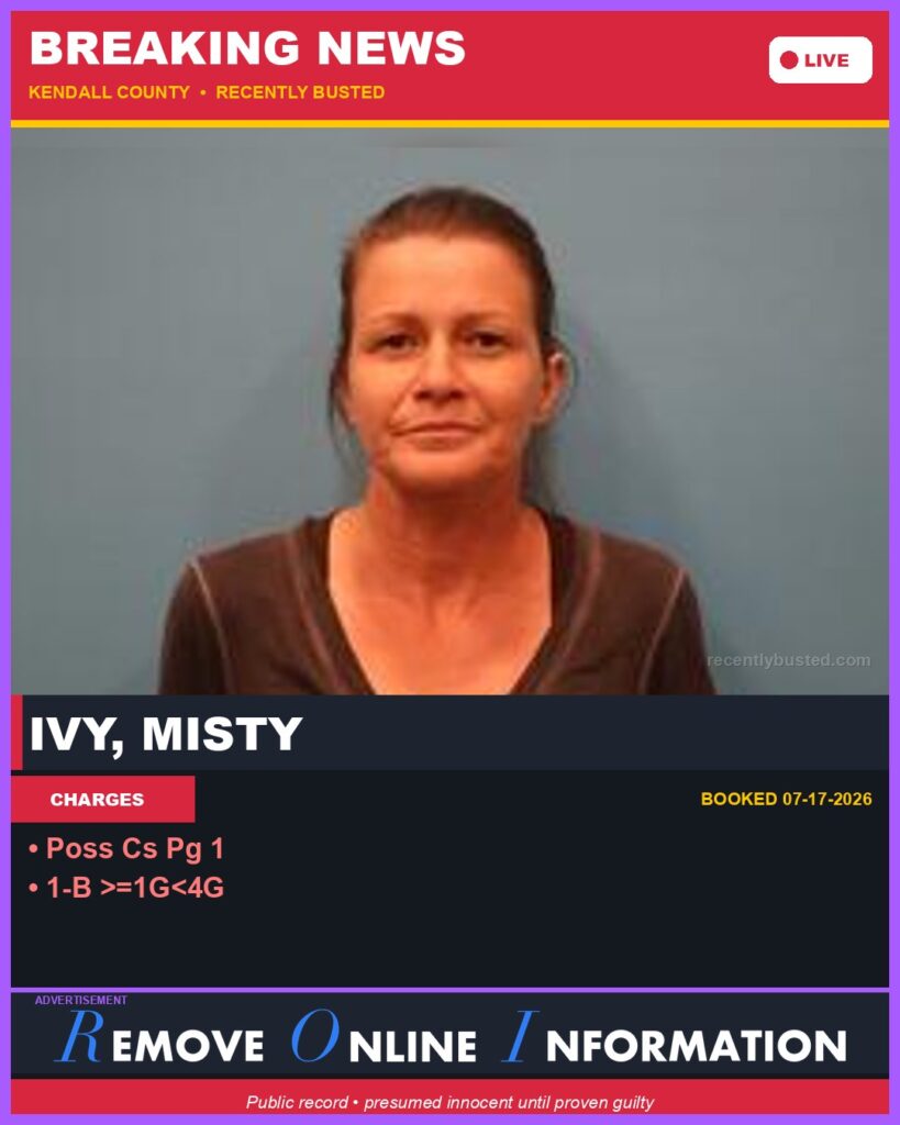 Booking photo of Ivy, Misty