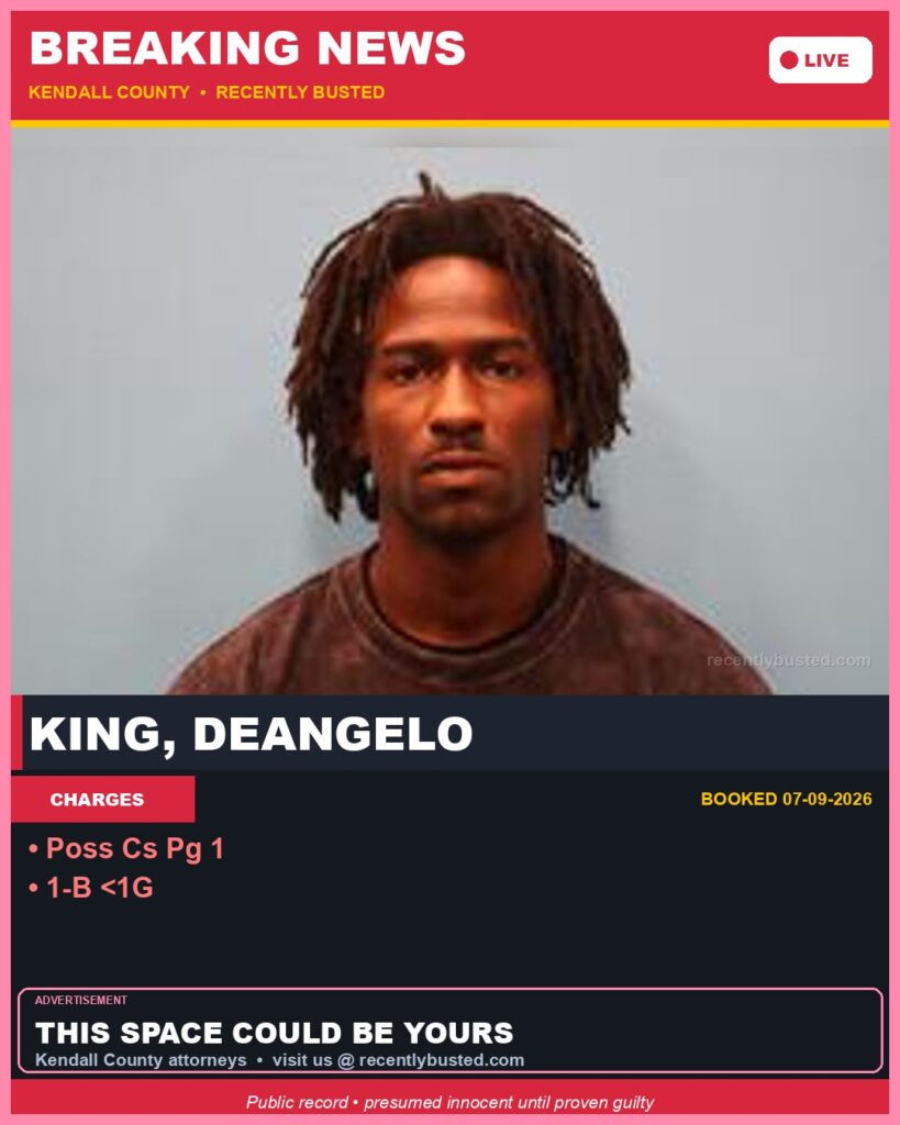 Booking photo of King, Deangelo