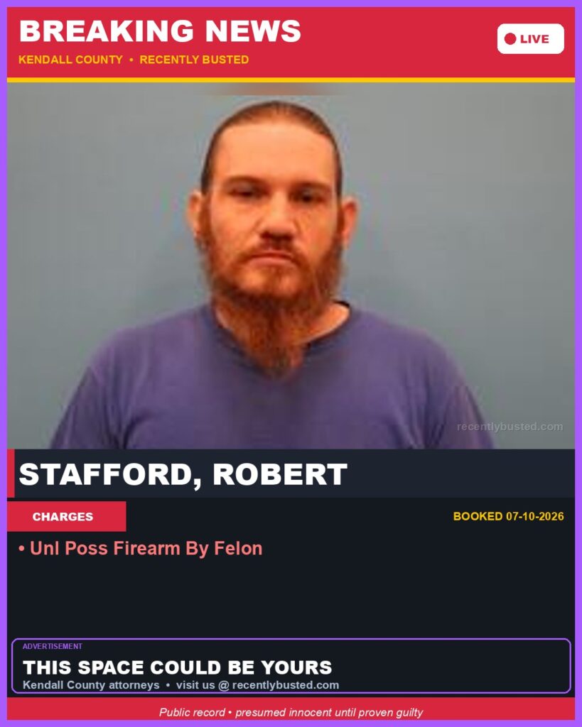 Booking photo of Stafford, Robert