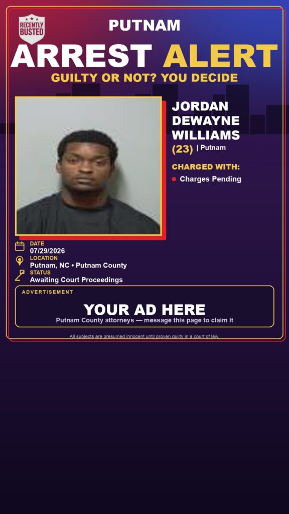 Arrest report - Jordan Dewayne Williams