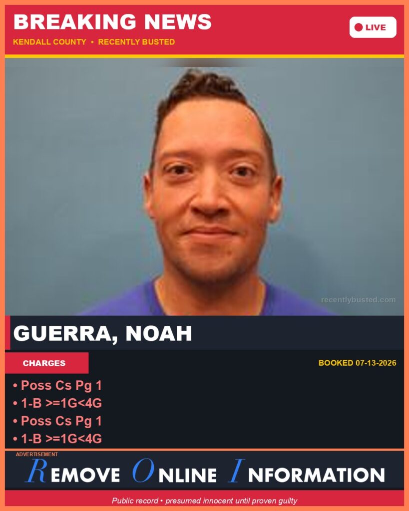 Booking photo of Guerra, Noah