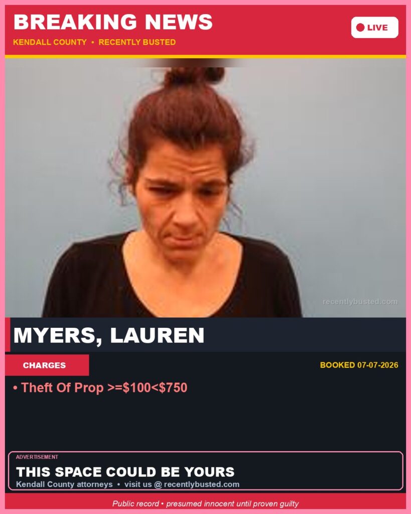 Booking photo of Myers, Lauren