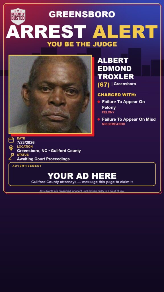 Booking photo of ALBERT EDMOND TROXLER