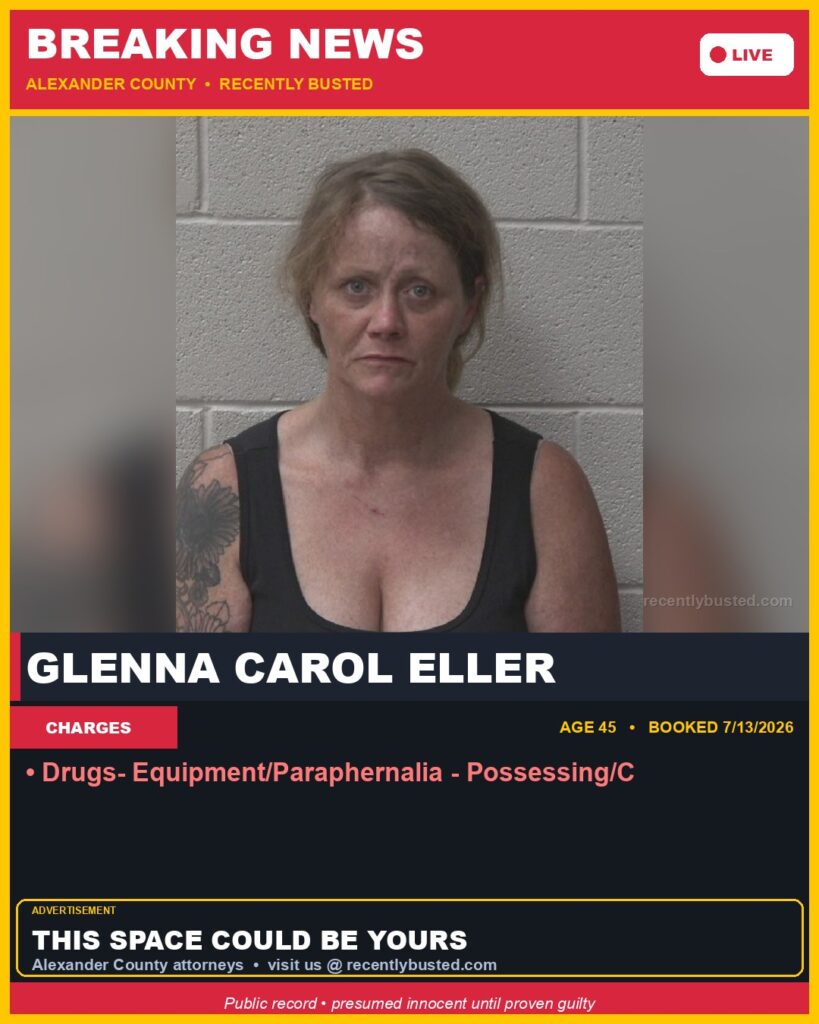 Booking photo of GLENNA CAROL ELLER