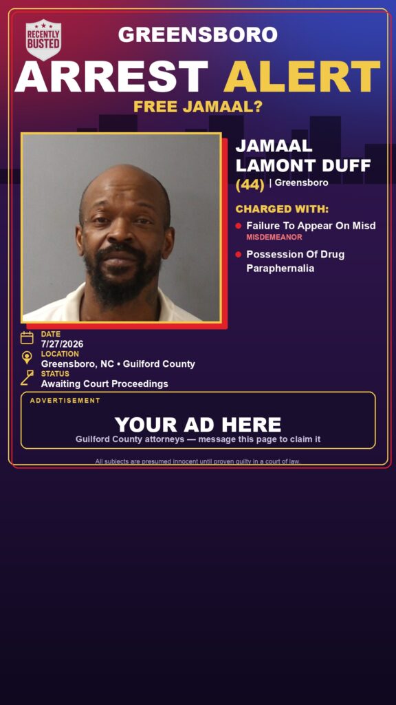 Booking photo of JAMAAL LAMONT DUFF