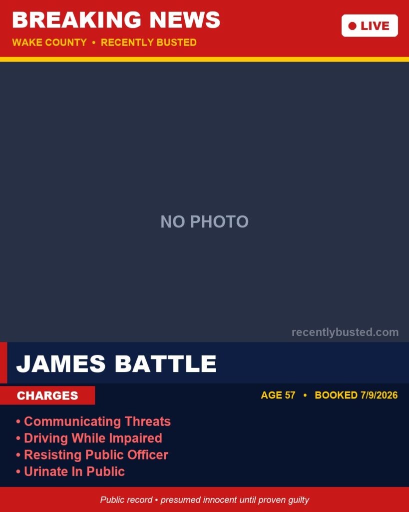 Booking photo of JAMES BATTLE