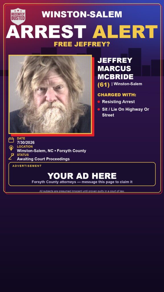 Arrest report - JEFFREY MARCUS MCBRIDE