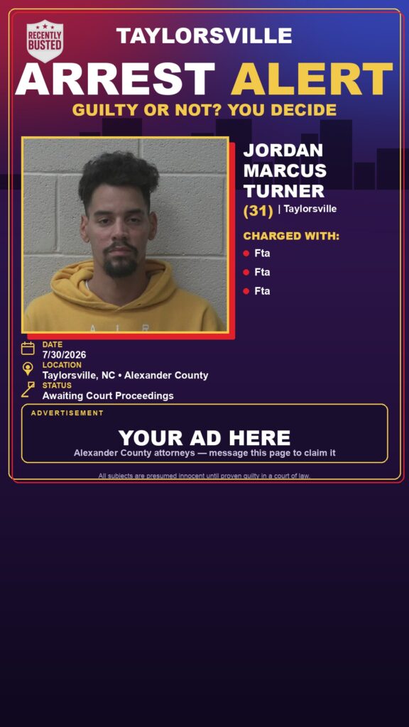 Arrest report - JORDAN MARCUS TURNER