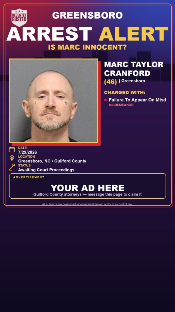 Booking photo of MARC TAYLOR CRANFORD