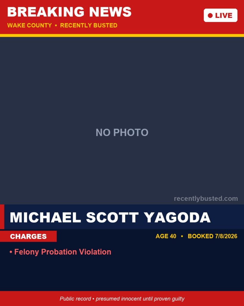Booking photo of MICHAEL SCOTT YAGODA
