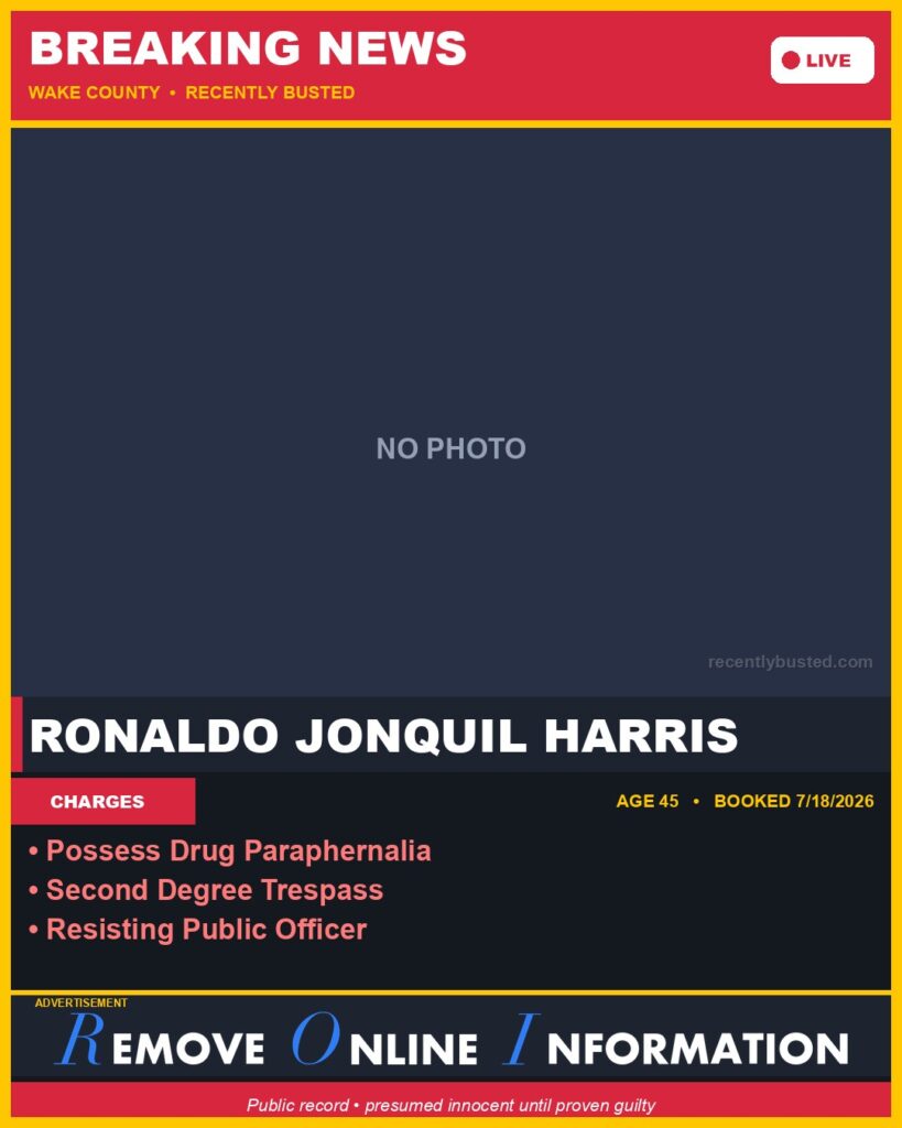 Booking photo of RONALDO JONQUIL HARRIS