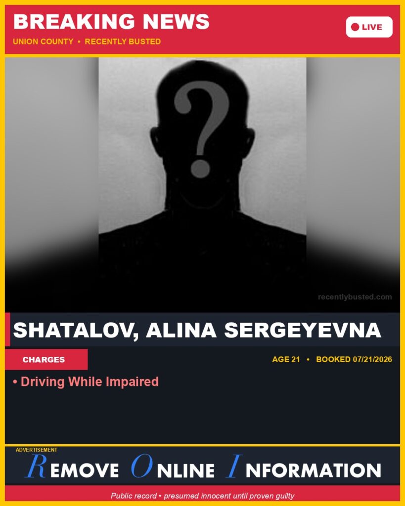 Booking photo of SHATALOV, ALINA SERGEYEVNA