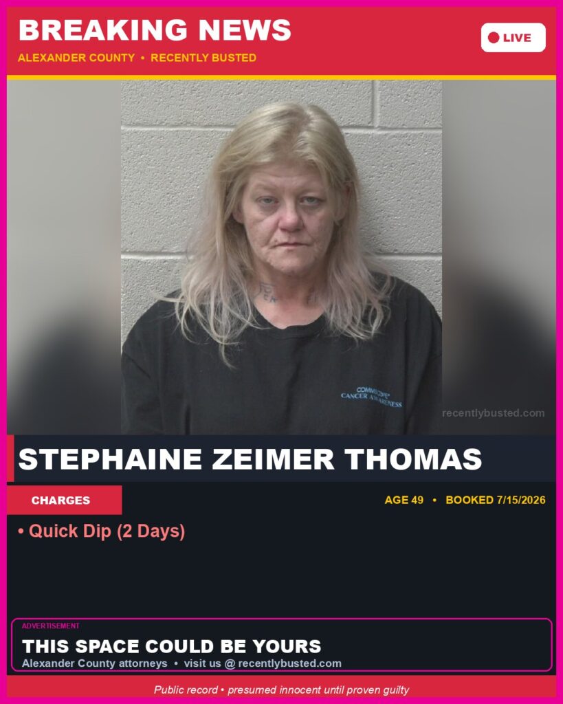 Booking photo of STEPHAINE ZEIMER THOMAS