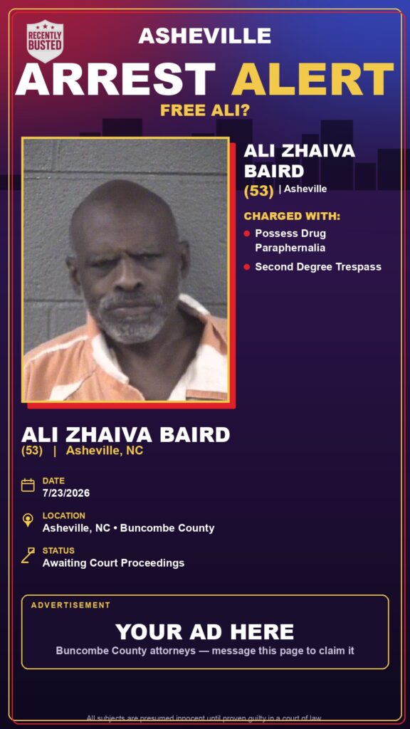 Booking photo of ALI ZHAIVA BAIRD