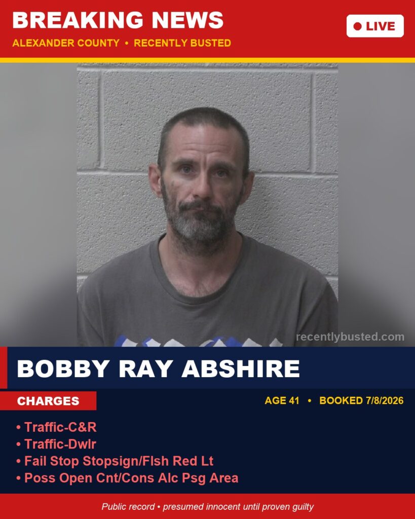 Booking photo of BOBBY RAY ABSHIRE