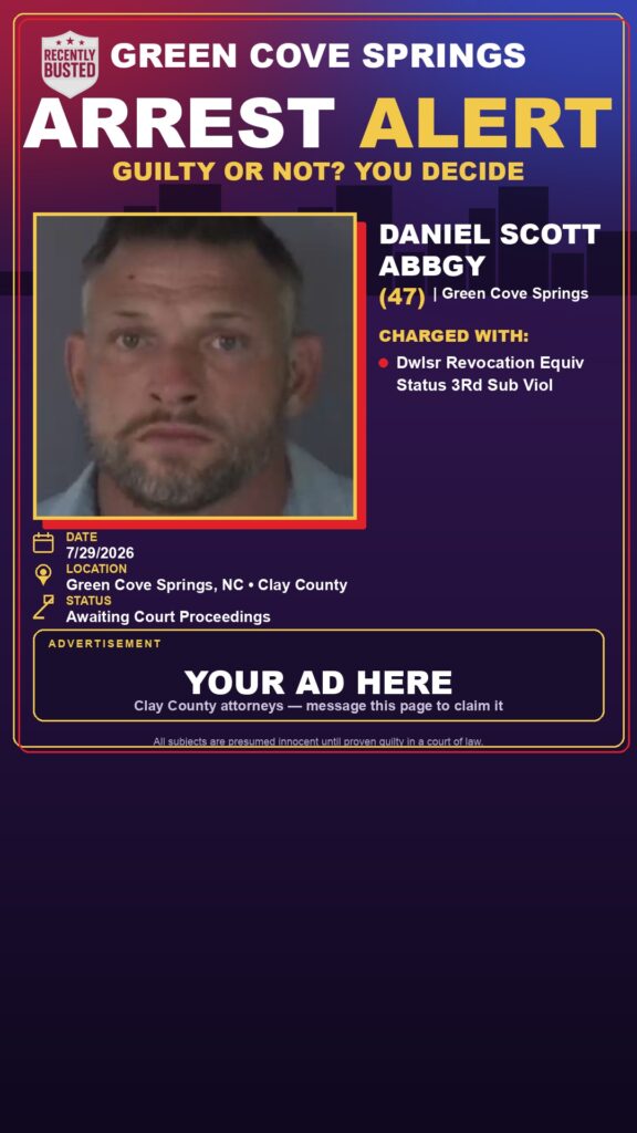 Arrest report - DANIEL SCOTT ABBGY
