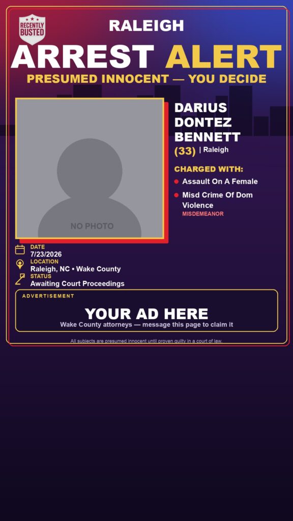 Booking photo of DARIUS DONTEZ BENNETT