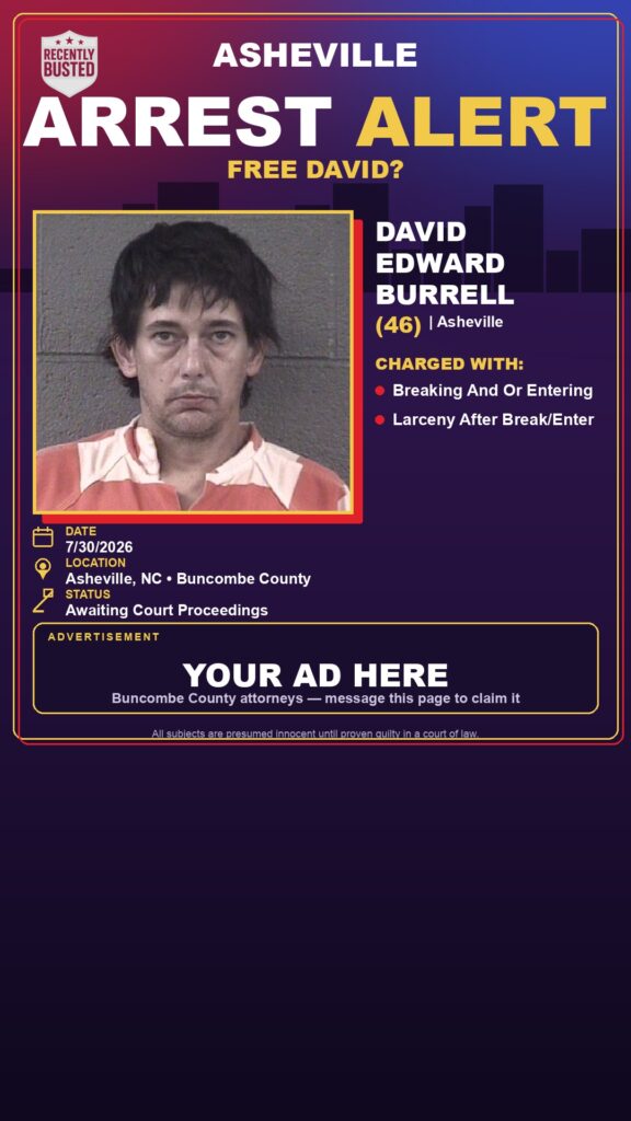Arrest report - DAVID EDWARD BURRELL