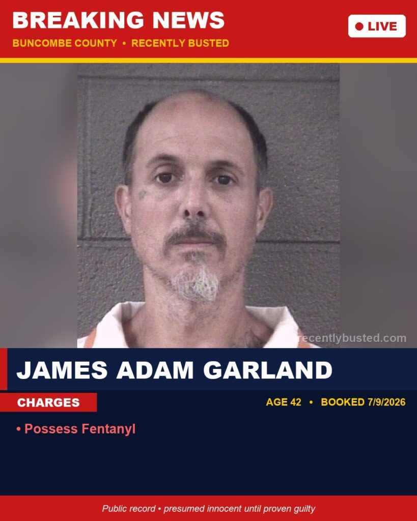 Booking photo of JAMES ADAM GARLAND