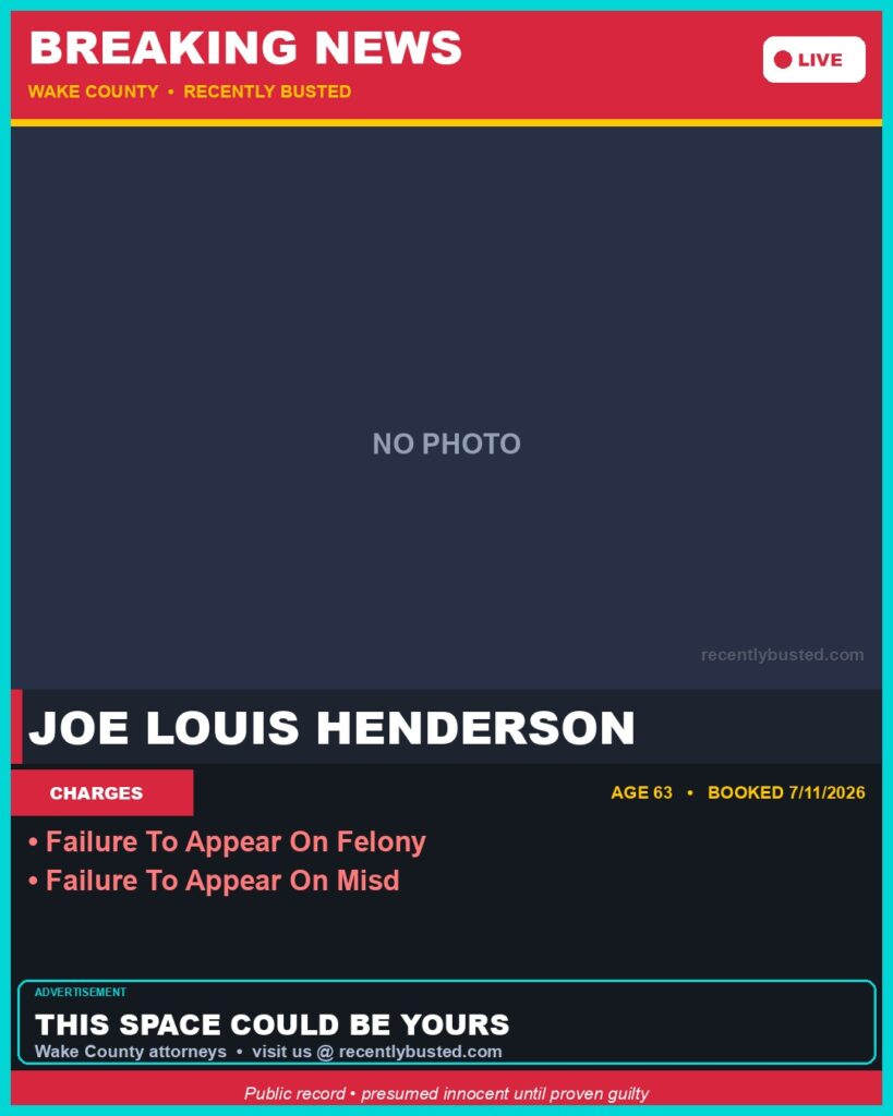 Booking photo of JOE LOUIS HENDERSON