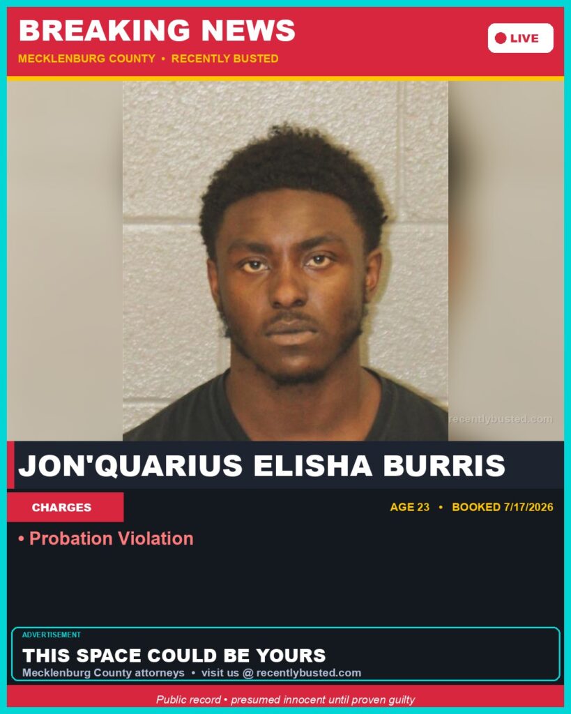Booking photo of JON'QUARIUS ELISHA BURRIS