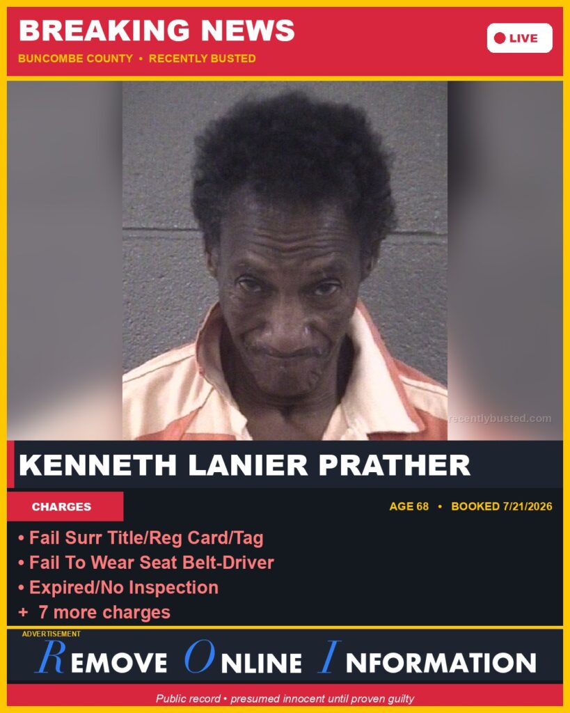 Booking photo of KENNETH LANIER PRATHER
