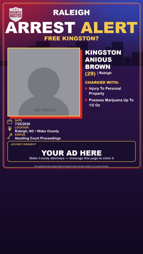 Booking photo of KINGSTON ANIOUS BROWN