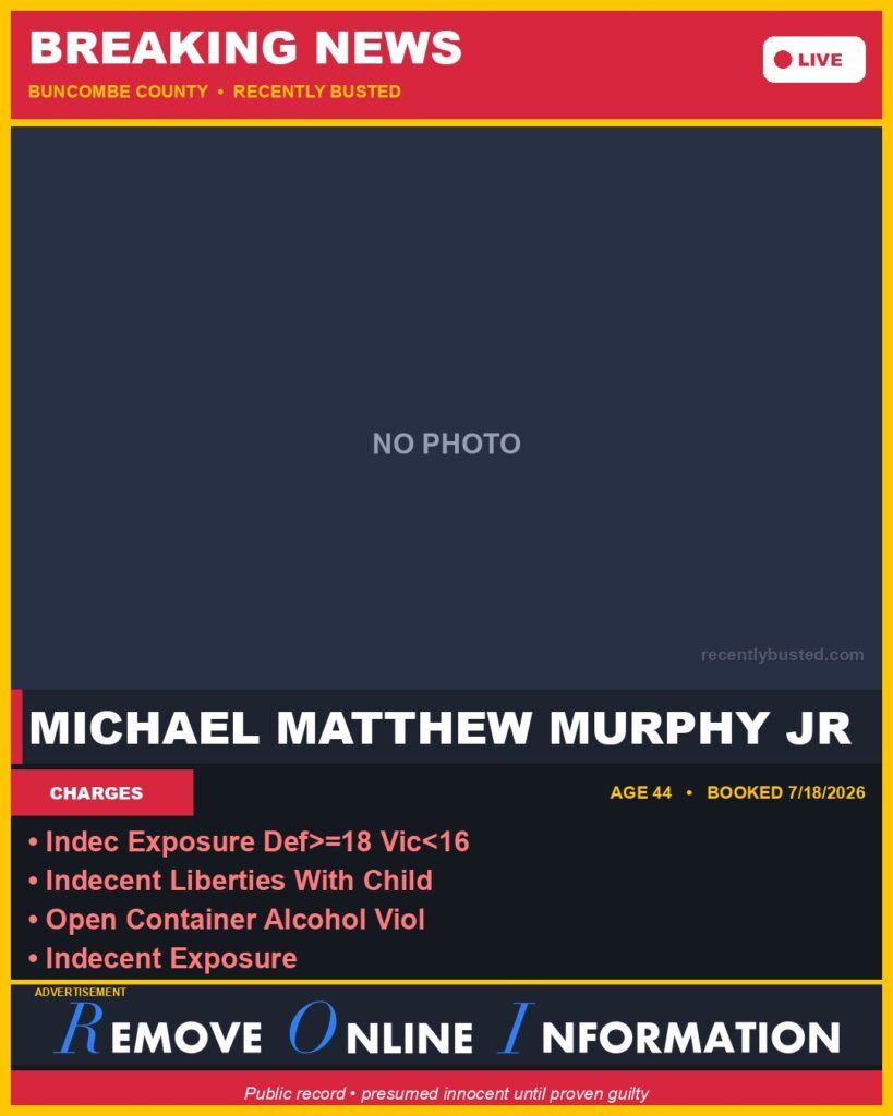 Booking photo of MICHAEL MATTHEW MURPHY JR
