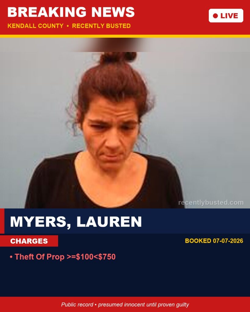 Booking photo of Myers, Lauren