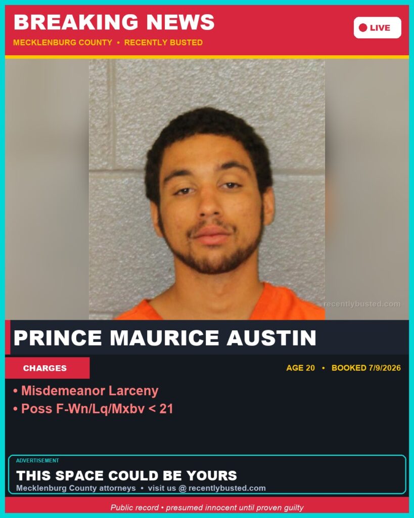 Booking photo of PRINCE MAURICE AUSTIN