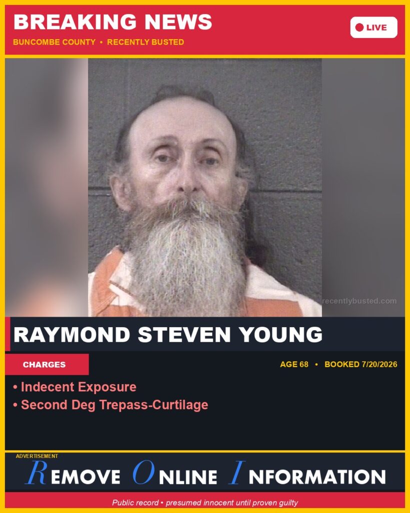 Booking photo of RAYMOND STEVEN YOUNG