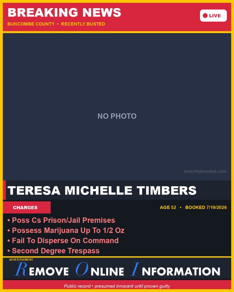 Booking photo of TERESA MICHELLE TIMBERS