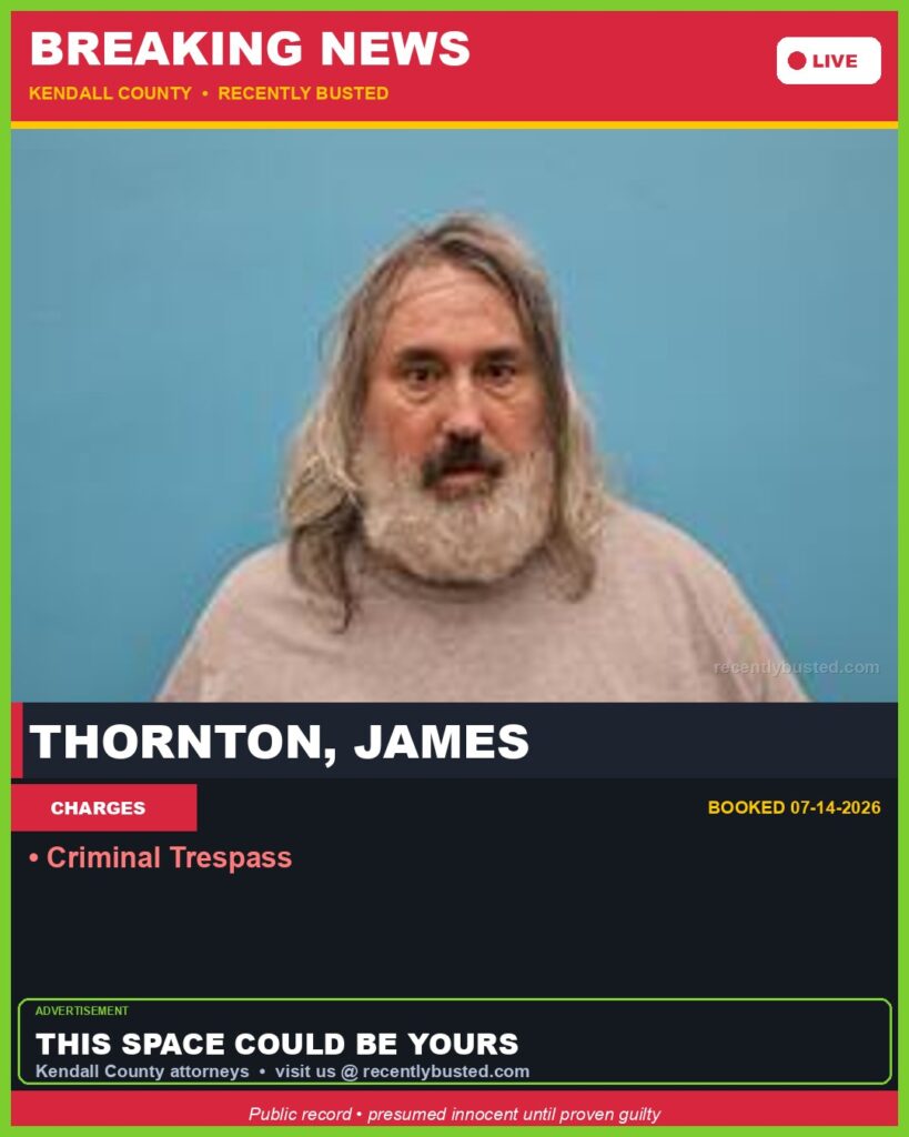 Booking photo of Thornton, James