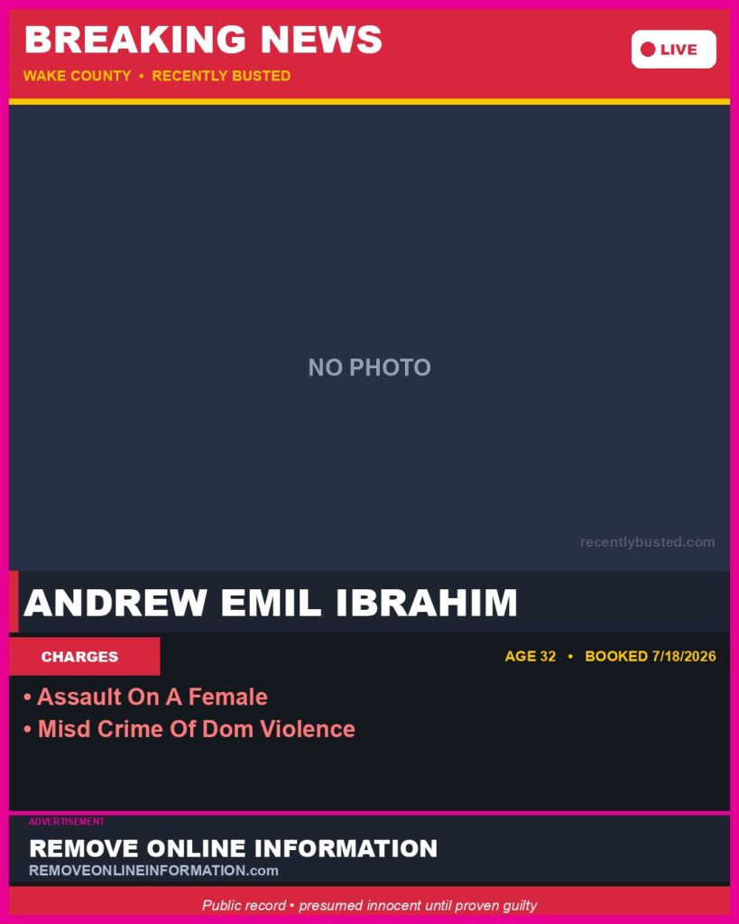Booking photo of ANDREW EMIL IBRAHIM