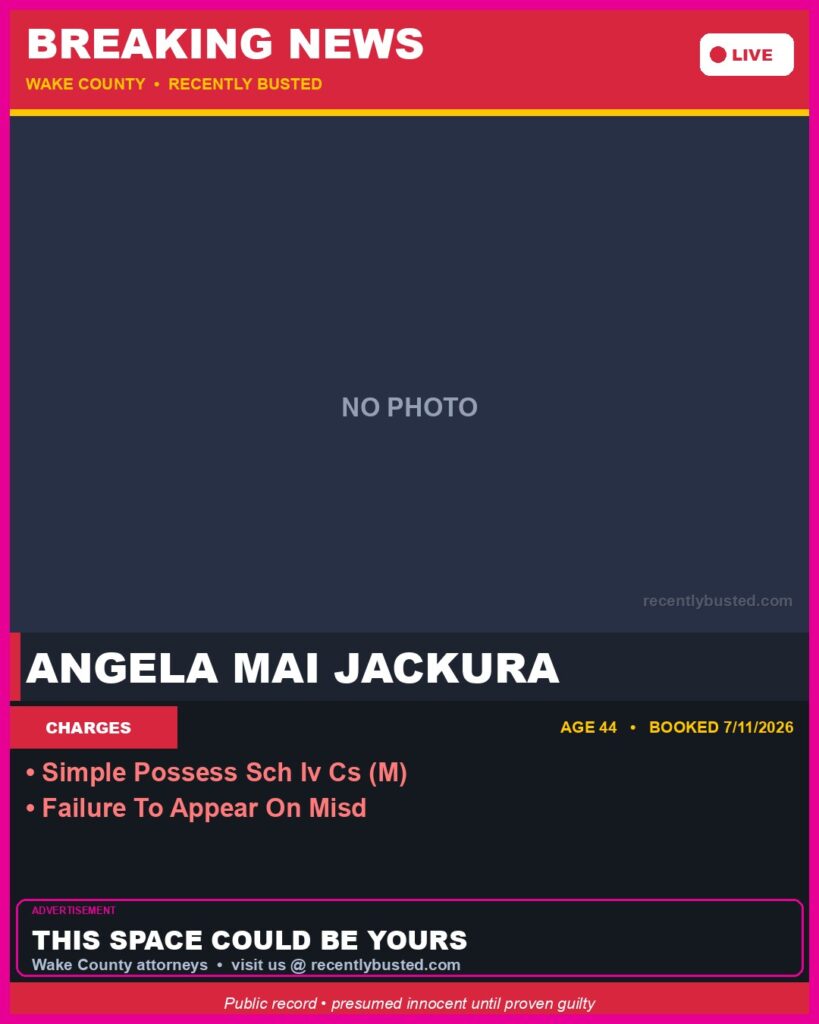 Booking photo of ANGELA MAI JACKURA