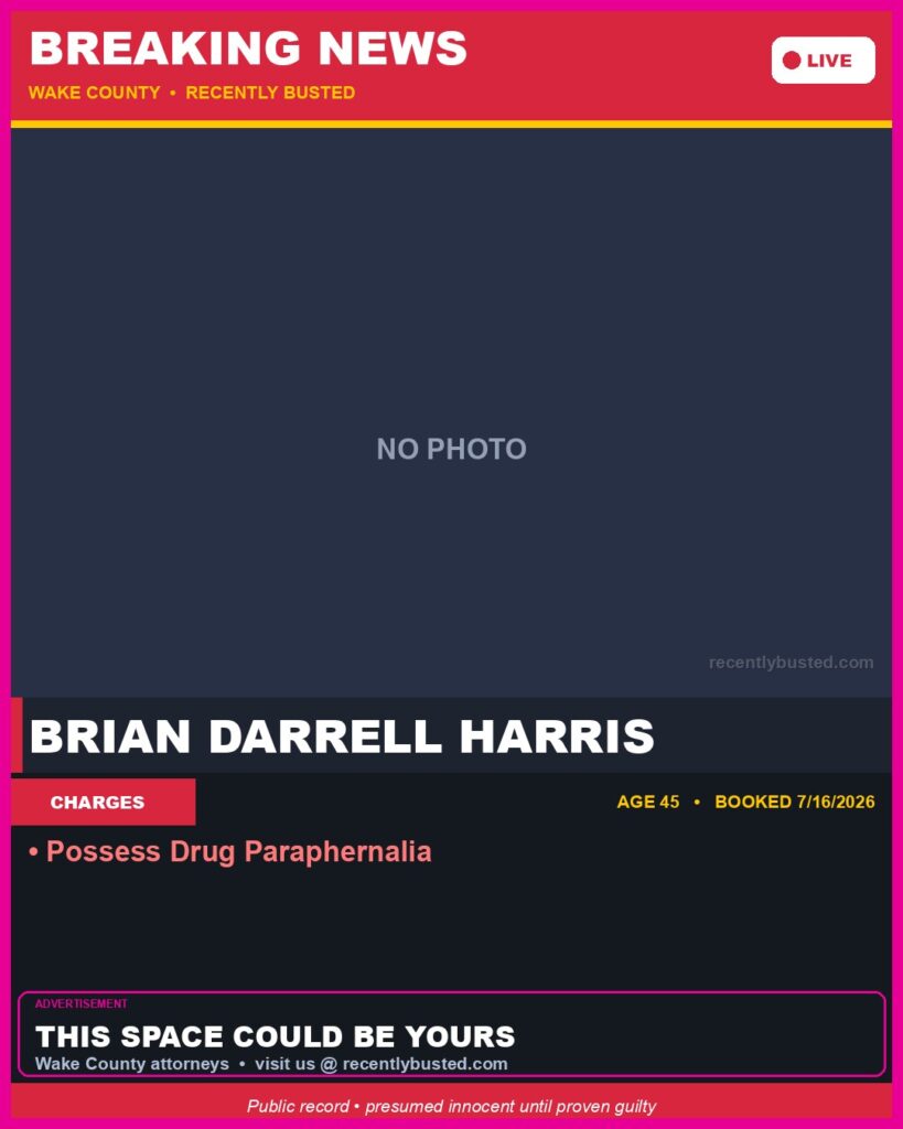 Booking photo of BRIAN DARRELL HARRIS