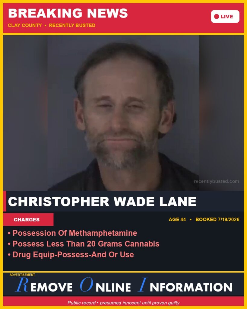 Booking photo of CHRISTOPHER WADE LANE