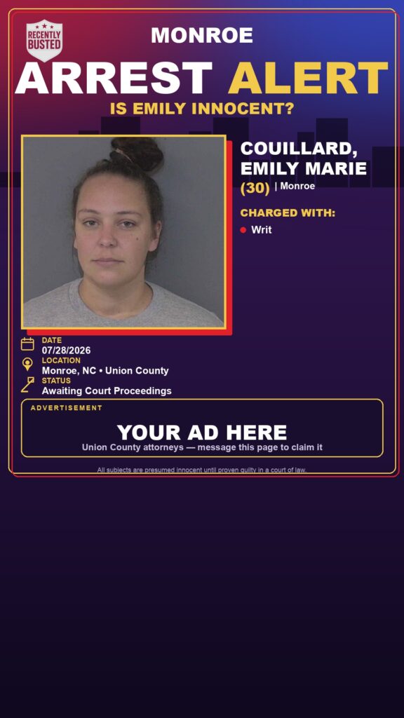 Booking photo of COUILLARD, EMILY MARIE