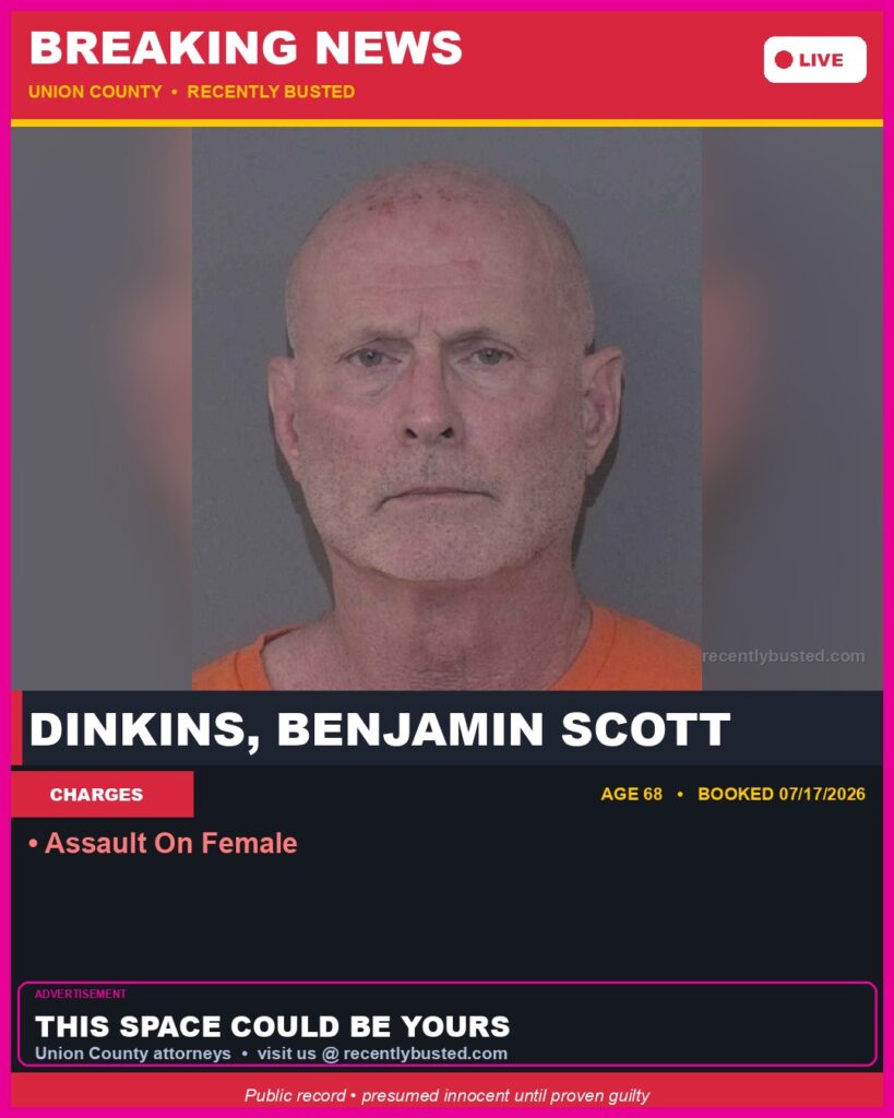 Booking photo of DINKINS, BENJAMIN SCOTT