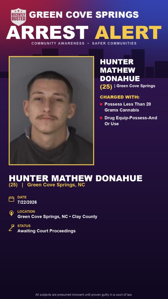 Booking photo of HUNTER MATHEW DONAHUE