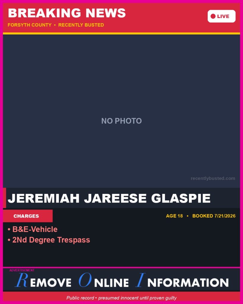 Booking photo of JEREMIAH JAREESE GLASPIE