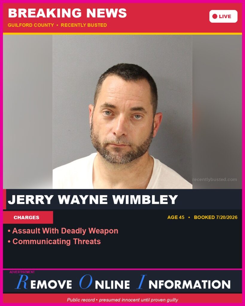 Booking photo of JERRY WAYNE WIMBLEY