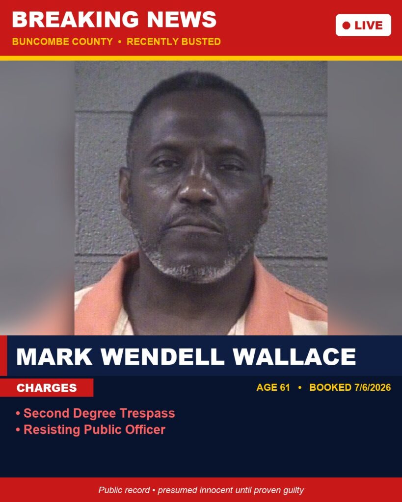 Booking photo of MARK WENDELL WALLACE