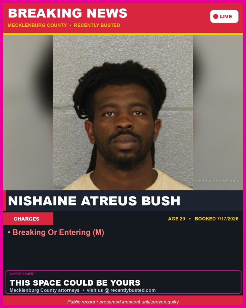 Booking photo of NISHAINE ATREUS BUSH